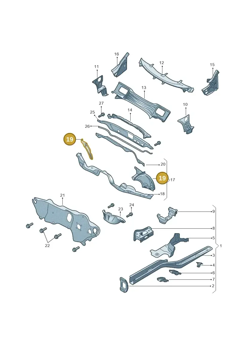 1K0802222B — Skoda Yeti (2013-2017) diagram 666803000, position 19