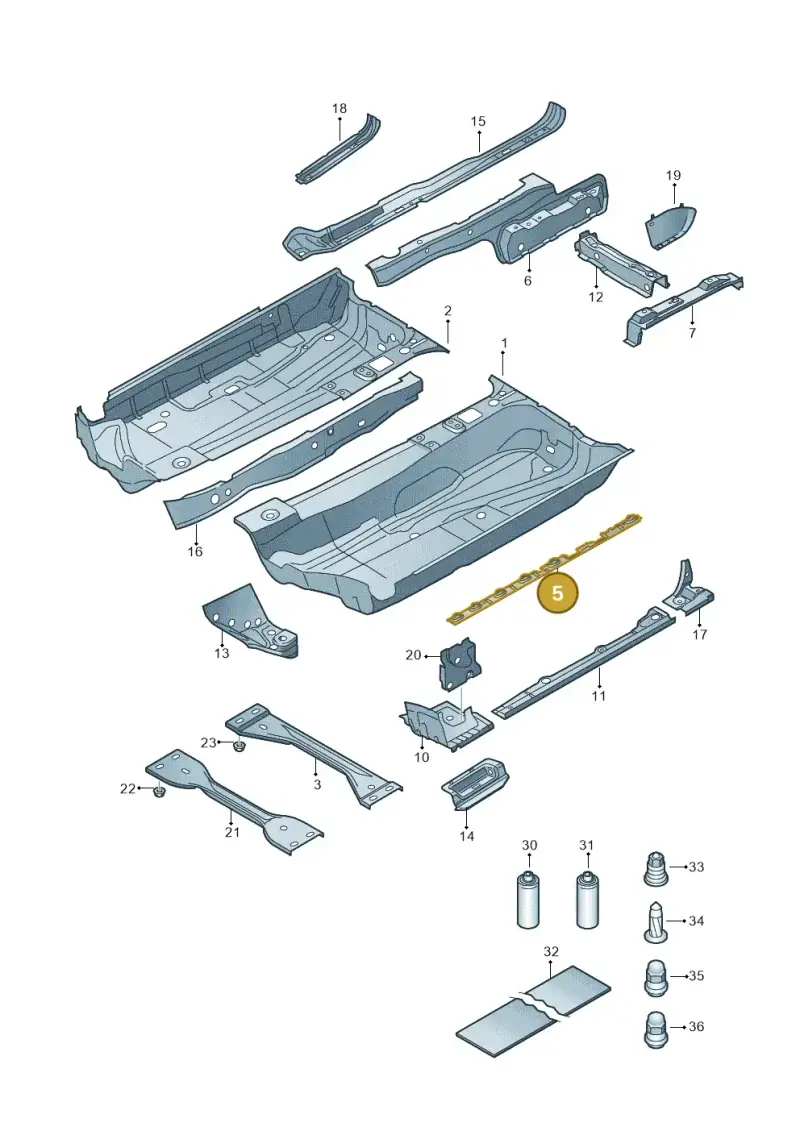 1K0802307B — Volkswagen Scirocco 2.0 (2014-2017) diagram 786803100, position 5