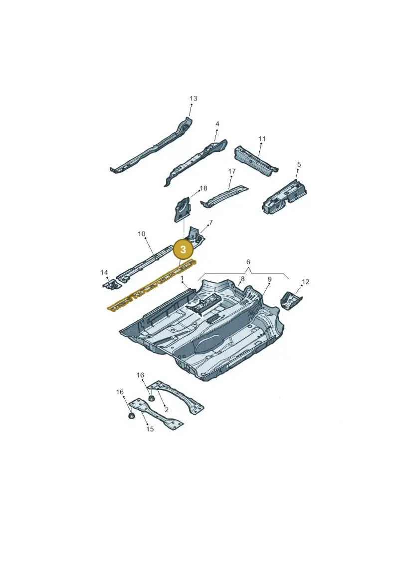 1K0802308B — Volkswagen Jetta (2008-2011) diagram 449803100, position 3