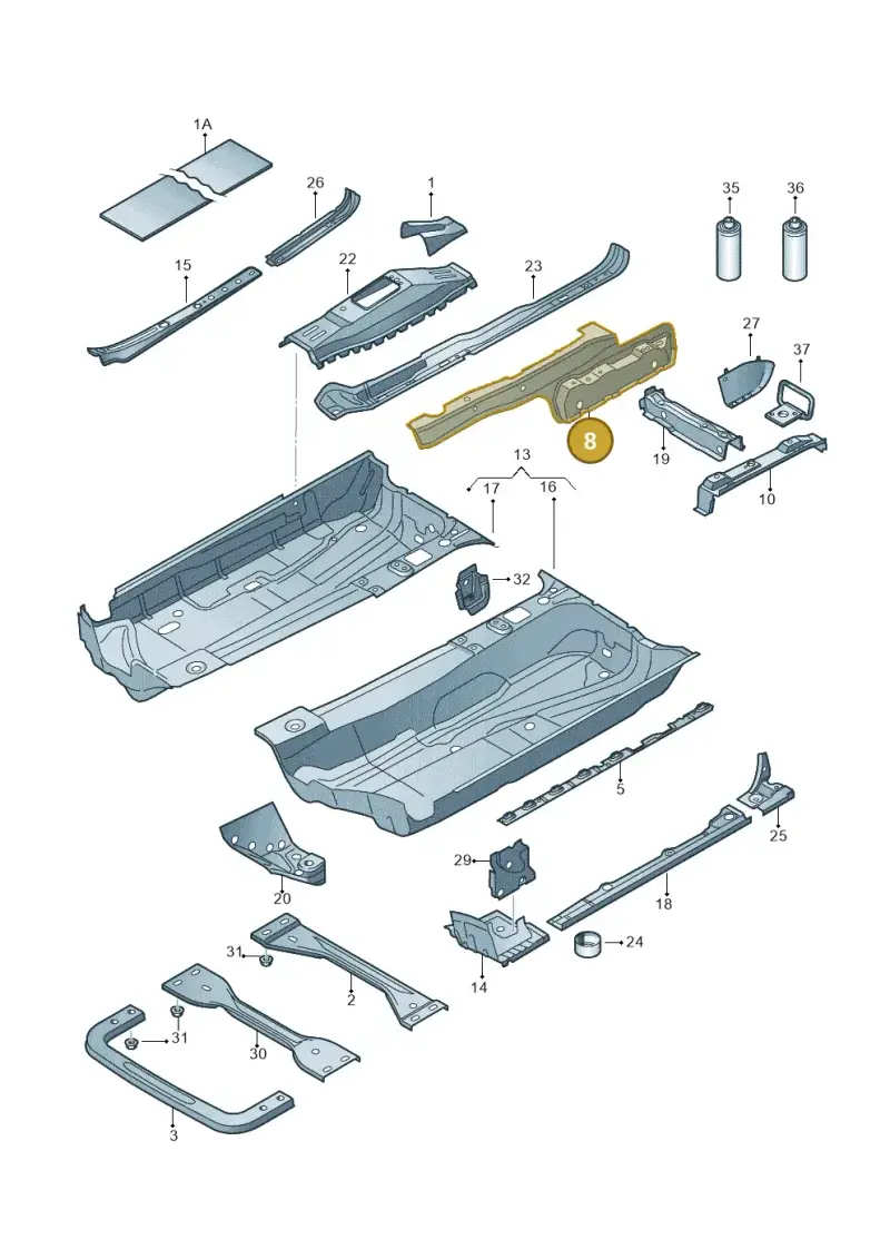 1K0802381C — Volkswagen Golf (2011-2013) diagram 409803100, position 8