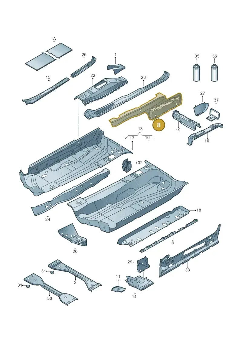 1K0802381C — Volkswagen Golf Cabriolet (2011-2016) diagram 718803100, position 8