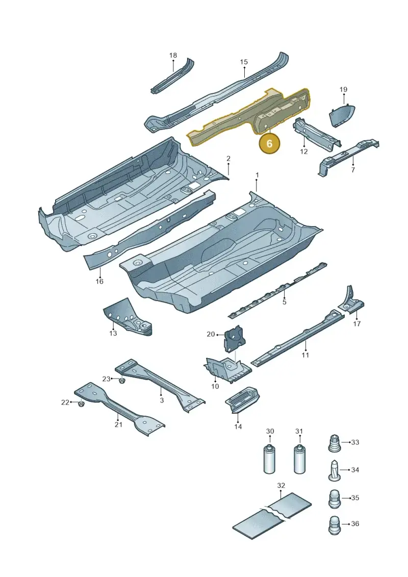 1K0802381C — Volkswagen Scirocco 2.0 (2014-2017) diagram 786803100, position 6