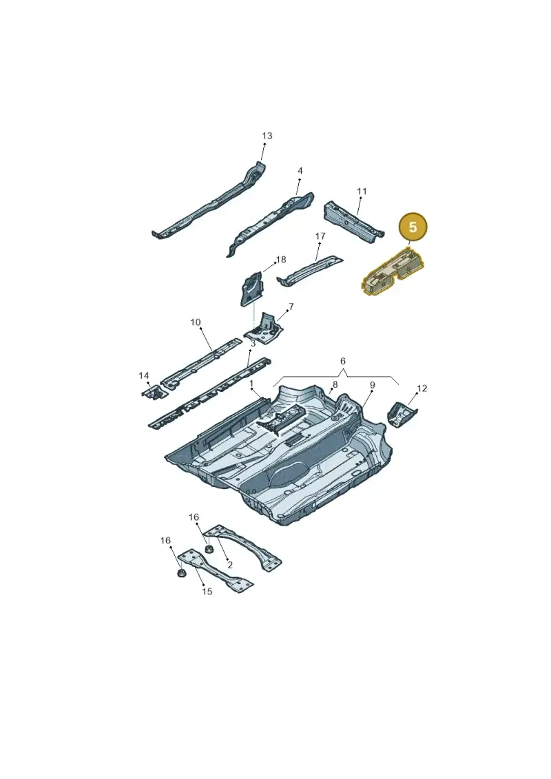 1K0802569B — Volkswagen Jetta (2008-2011) diagram 449803100, position 5