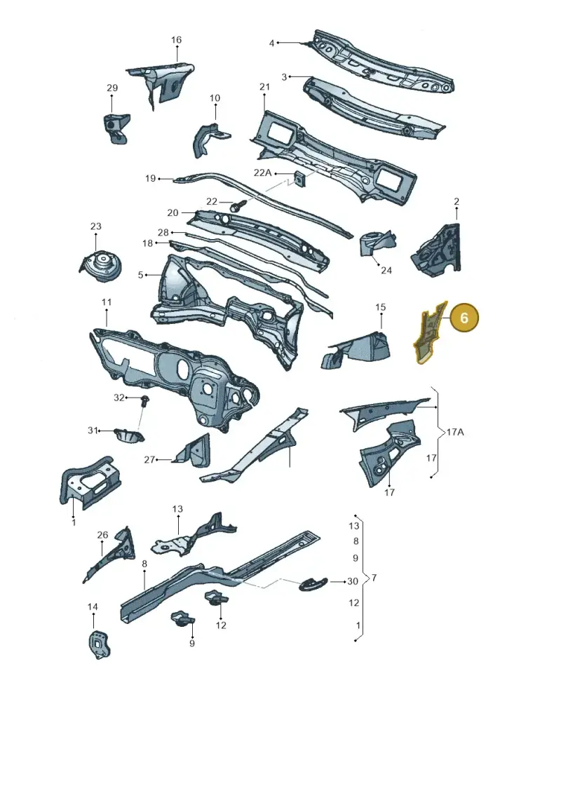 1K0802624C — Volkswagen Jetta (2008-2011) diagram 449803000, position 6