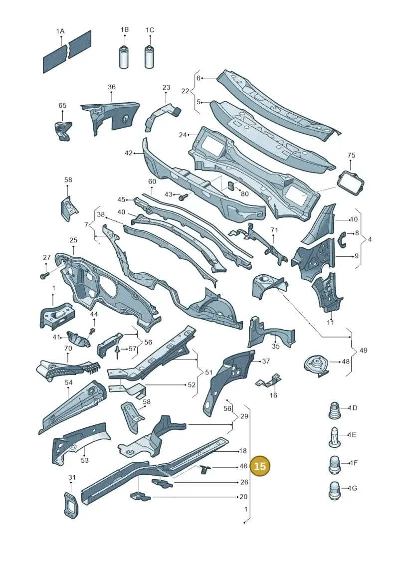 1K0803092M — Volkswagen Touran 2.0 (2010-2015) diagram 652803000, position 15