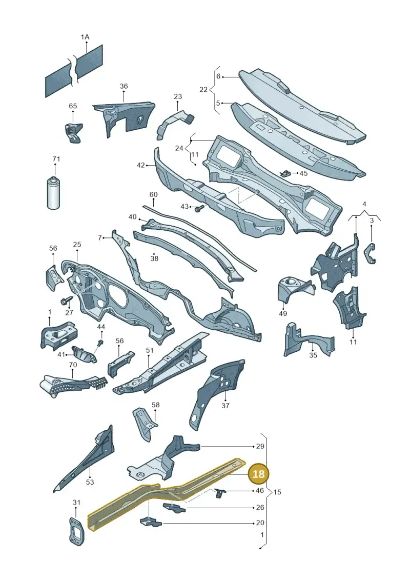 1K0803106D — Volkswagen Golf Plus (2011-2014) diagram 459803000, position 18