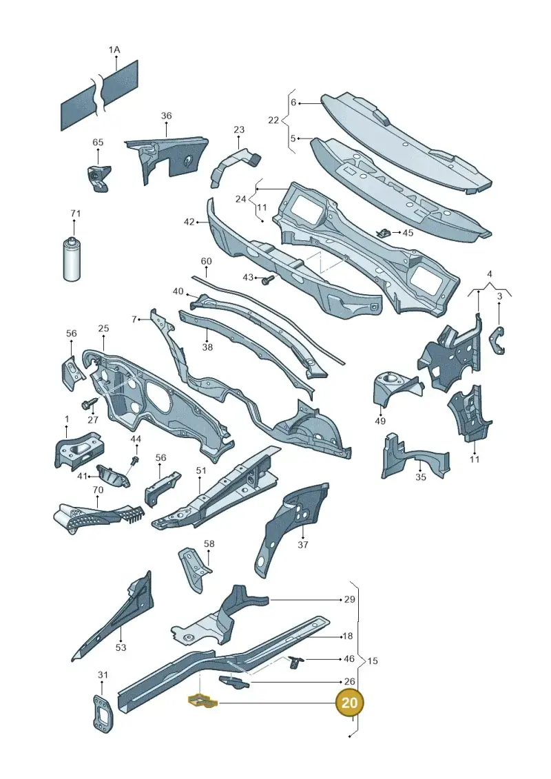 1K0803128 — Volkswagen Golf Plus (2011-2014) diagram 459803000, position 20