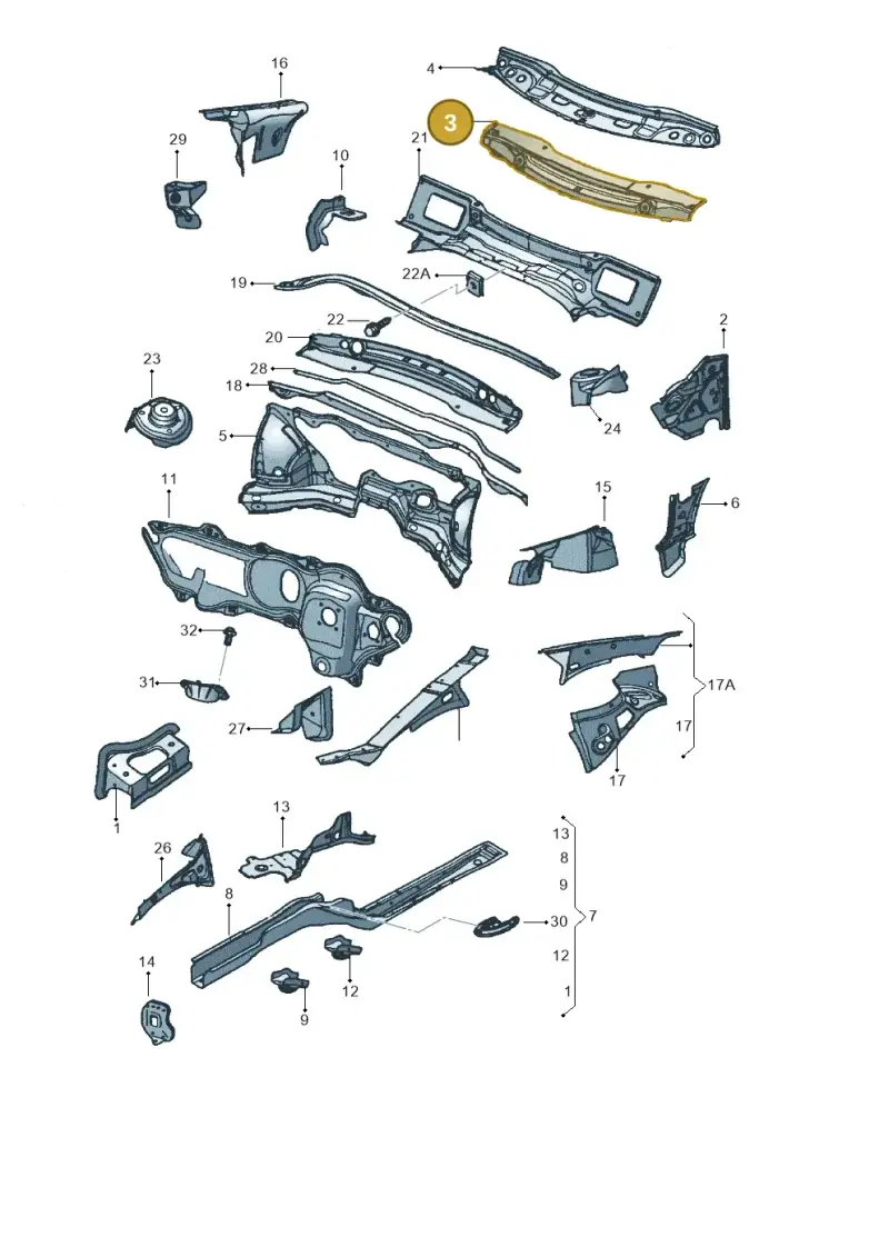 1K0803163 — Volkswagen Jetta (2008-2011) diagram 449803000, position 3