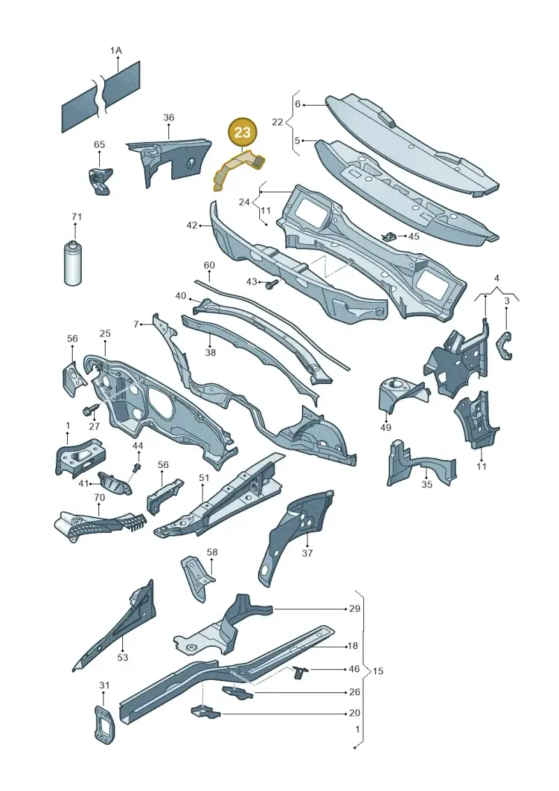 1K0803177 — Volkswagen Golf Plus (2011-2014) diagram 459803000, position 23