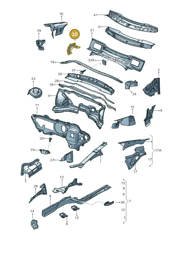 1K0803178 — Volkswagen Jetta (2008-2011) diagram 449803000, position 10