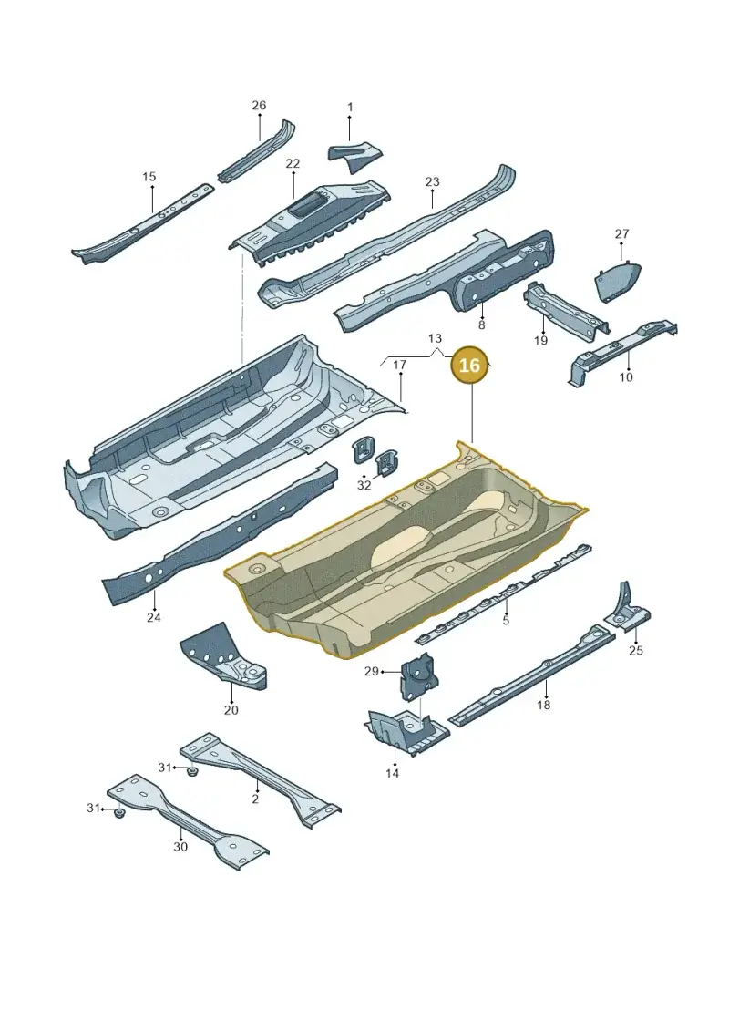 1K0803205 — Volkswagen Golf Plus (2011-2014) diagram 420803100, position 16
