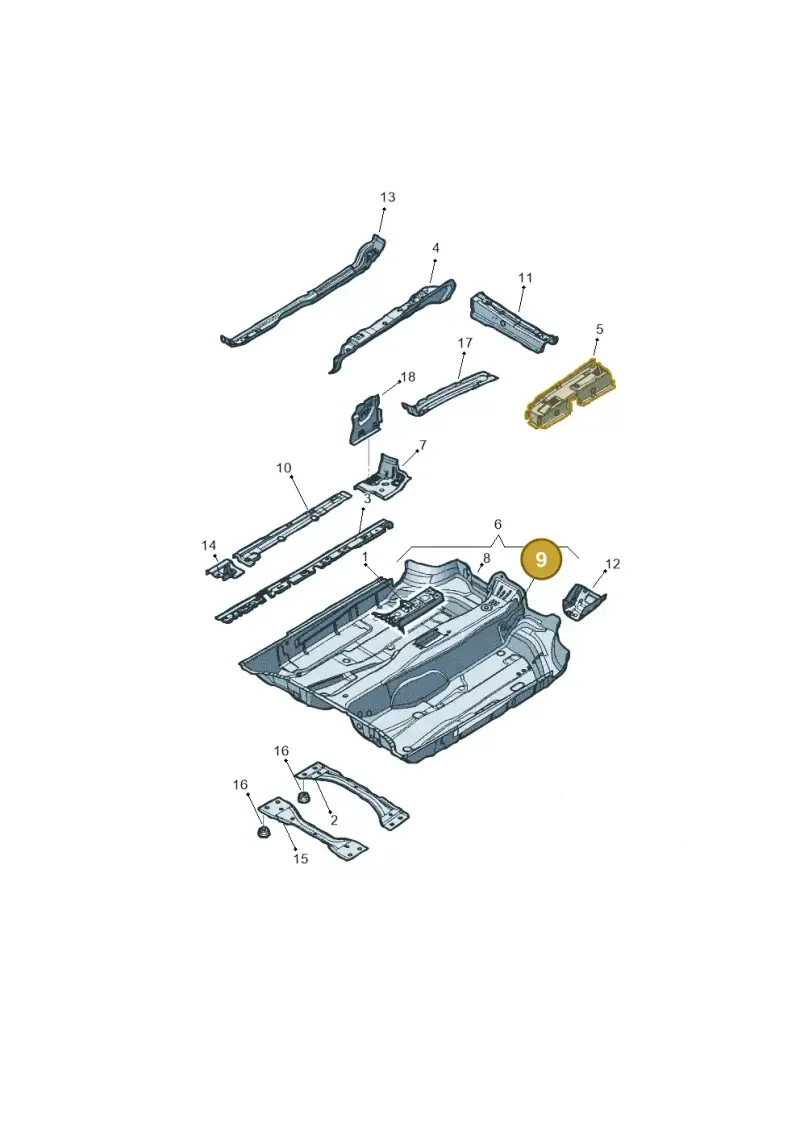 1K0803206 — Volkswagen Jetta (2008-2011) diagram 449803100, position 9