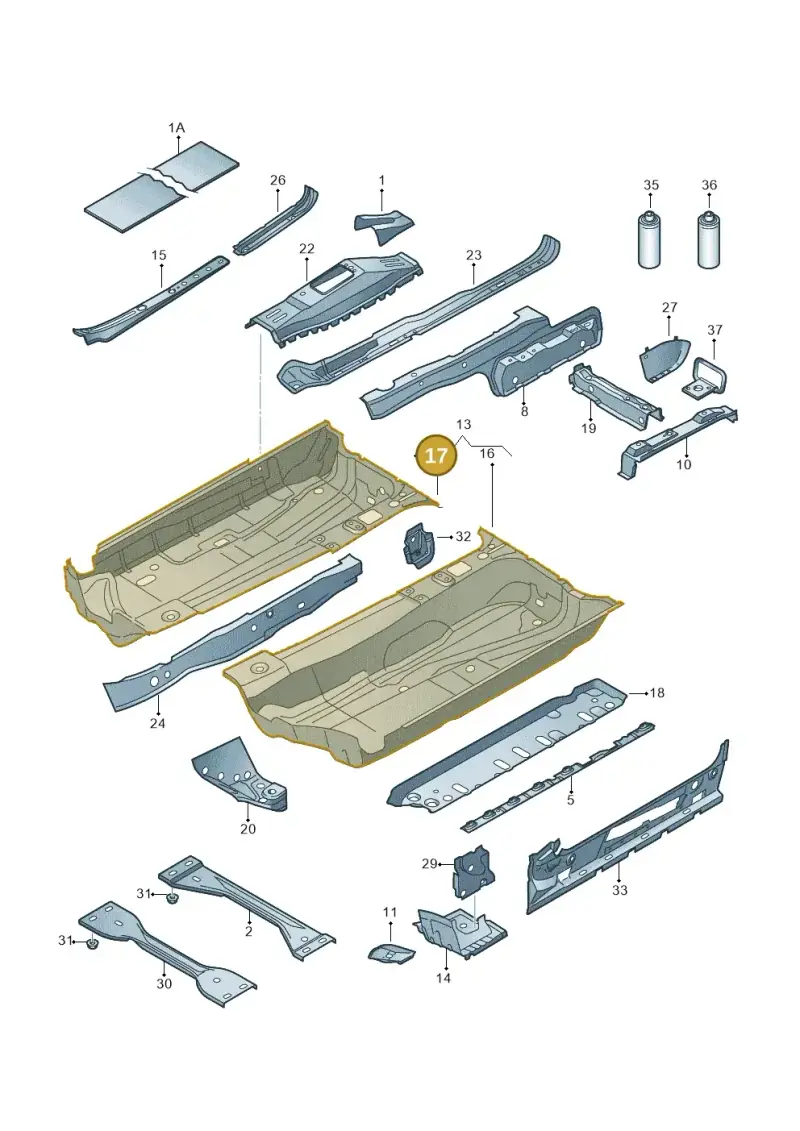 1K0803206 — Volkswagen Golf Cabriolet (2011-2016) diagram 718803100, position 17