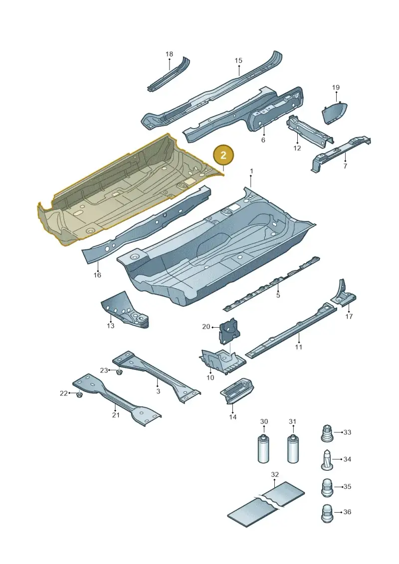 1K0803206 — Volkswagen Scirocco 2.0 (2014-2017) diagram 786803100, position 2