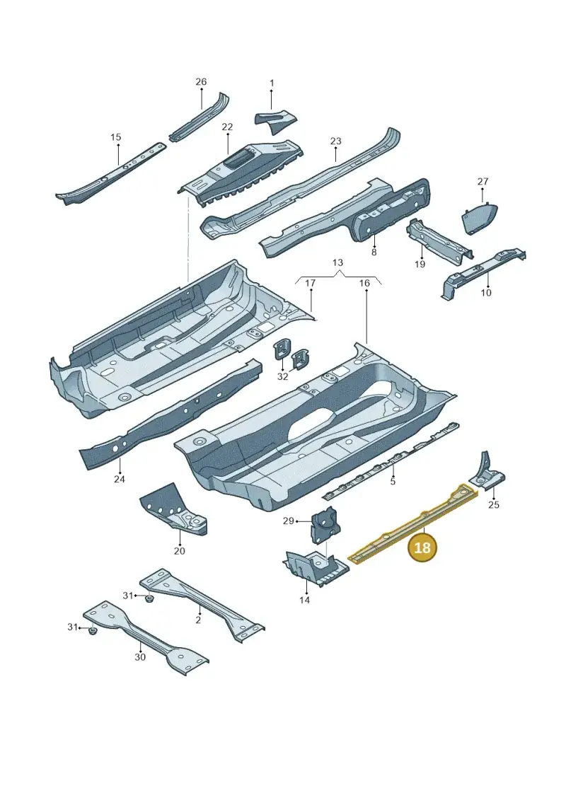 1K0803225A — Volkswagen Golf Plus (2011-2014) diagram 420803100, position 18