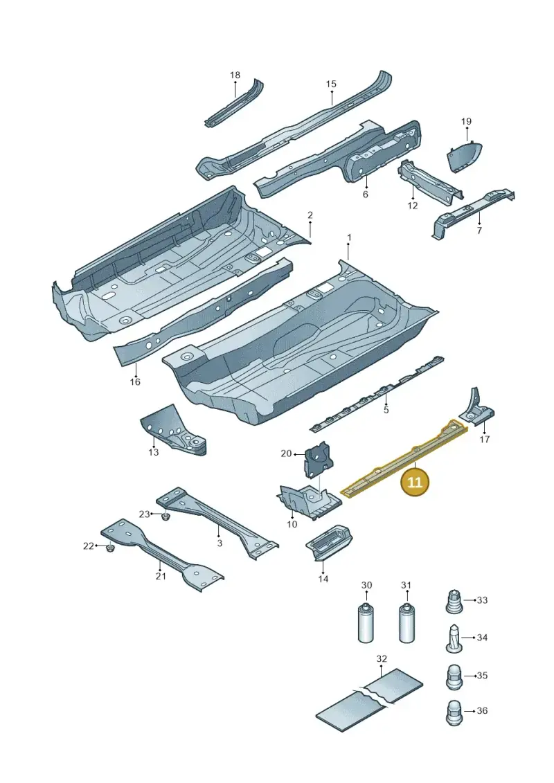 1K0803226A — Volkswagen Scirocco 2.0 (2014-2017) diagram 786803100, position 11