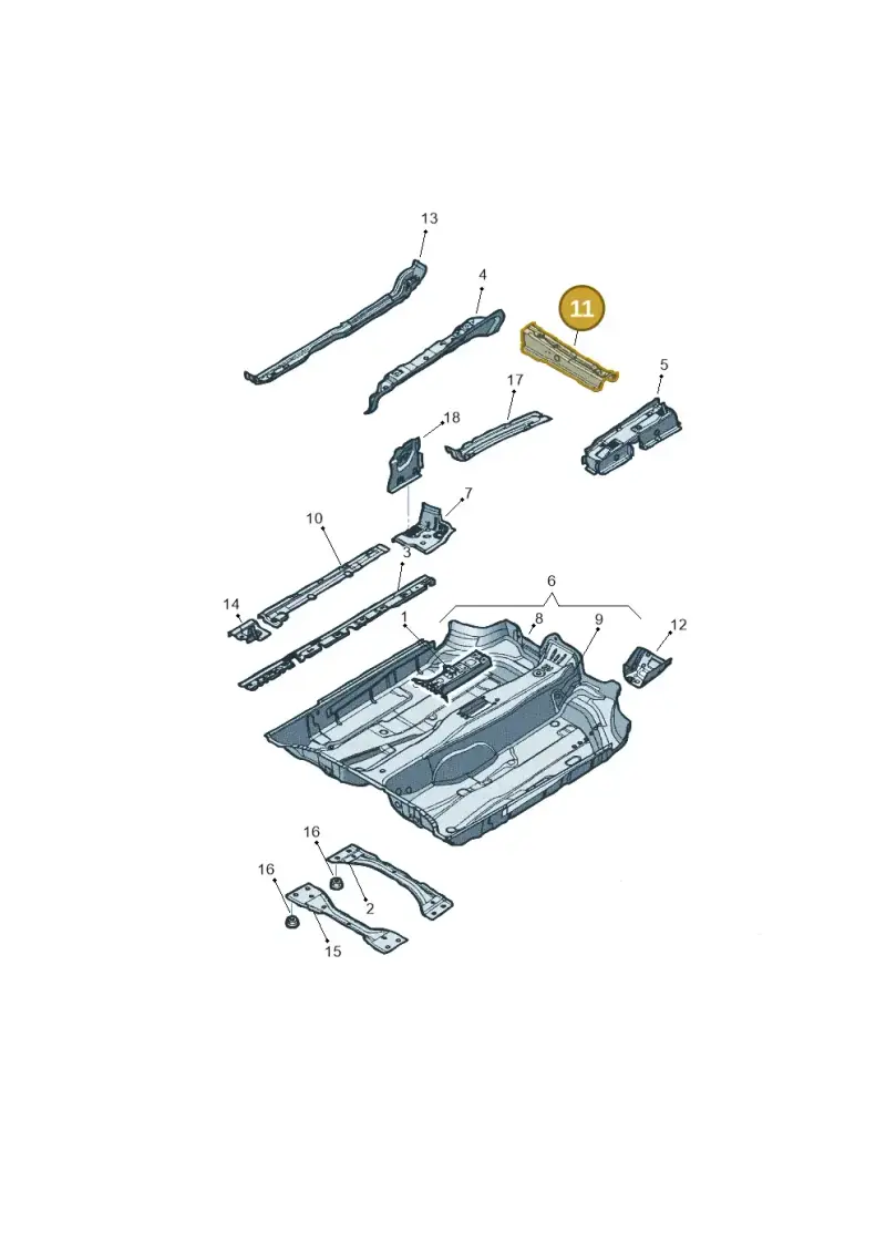 1K0803233B — Volkswagen Jetta (2008-2011) diagram 449803100, position 11