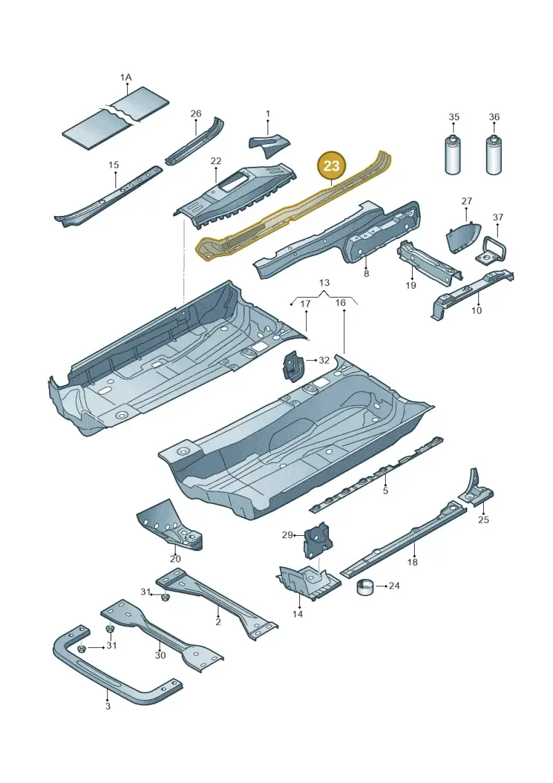1K0803561A — Volkswagen Golf (2011-2013) diagram 409803100, position 23