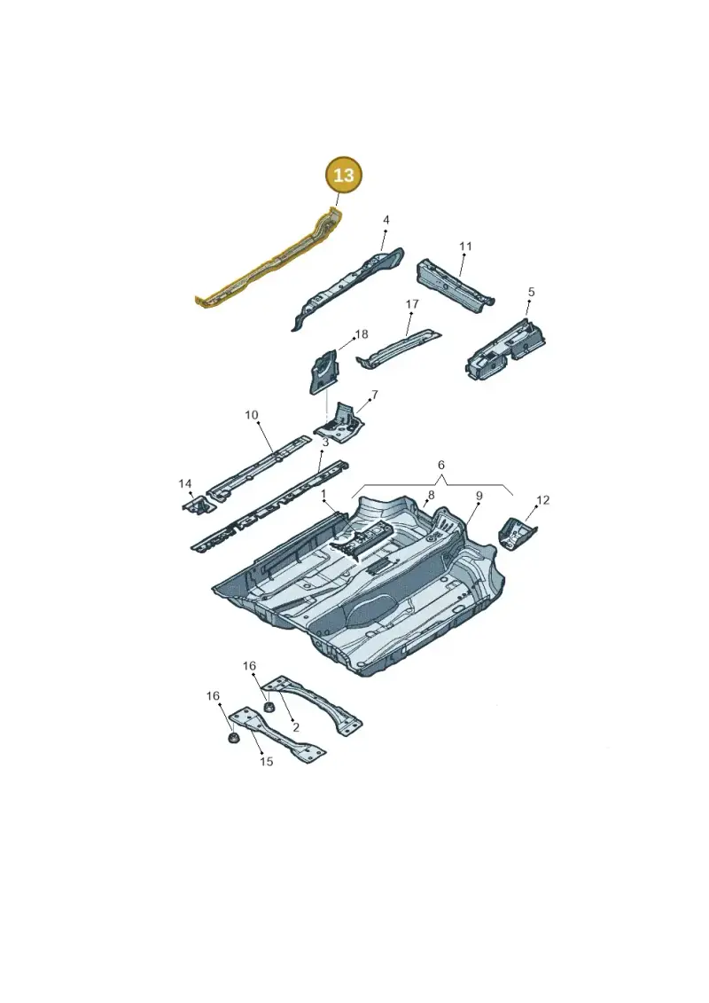 1K0803562A — Volkswagen Jetta (2008-2011) diagram 449803100, position 13