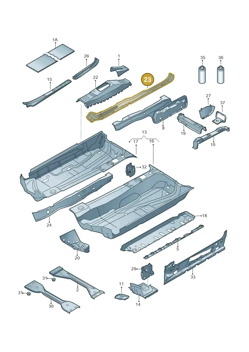 1K0803562A — Volkswagen Golf Cabriolet (2011-2016) diagram 718803100, position 23
