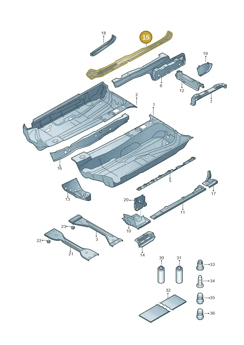 1K0803562A — Volkswagen Scirocco 2.0 (2014-2017) diagram 786803100, position 15