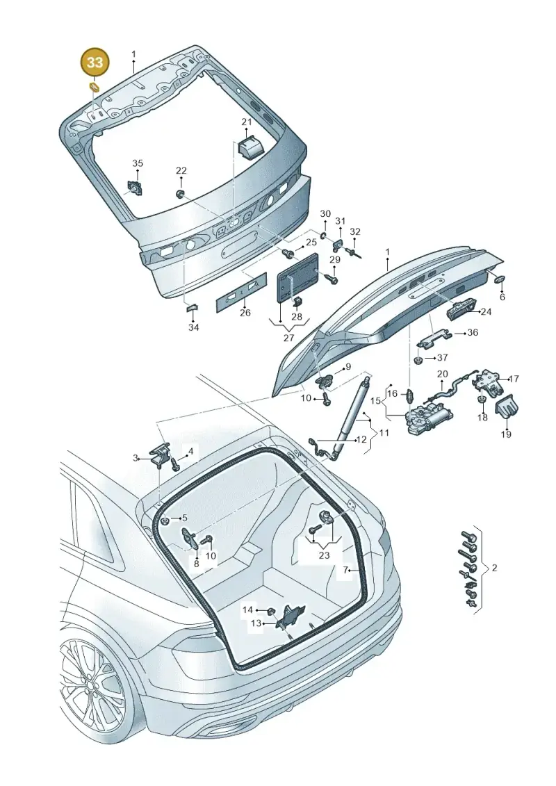 1K0803583B — Audi RS Q8 (2019-2025) diagram 429827000, position 33