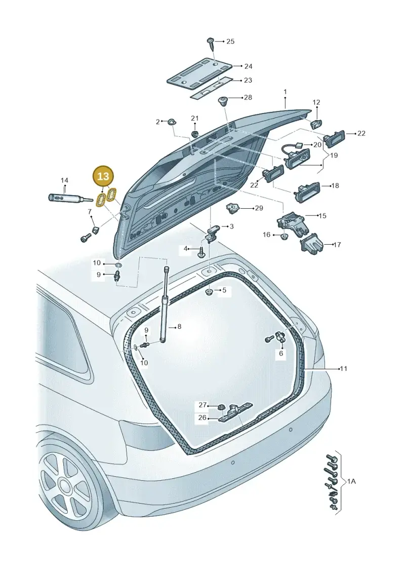 1K0803583B — Audi RS3 Limousine (2017-2020) diagram 745827100, position 13