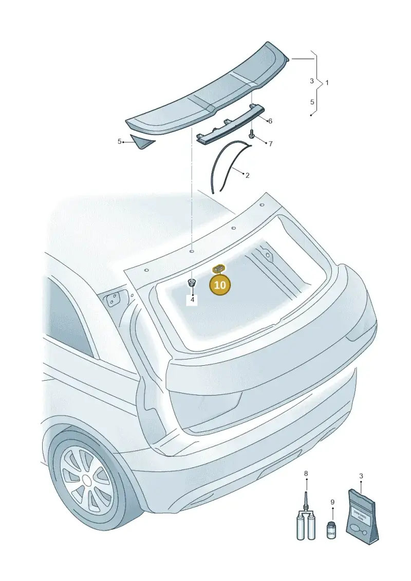 1K0803583B — Audi A3 Sportback (2016-2020) diagram 745827600, position 10