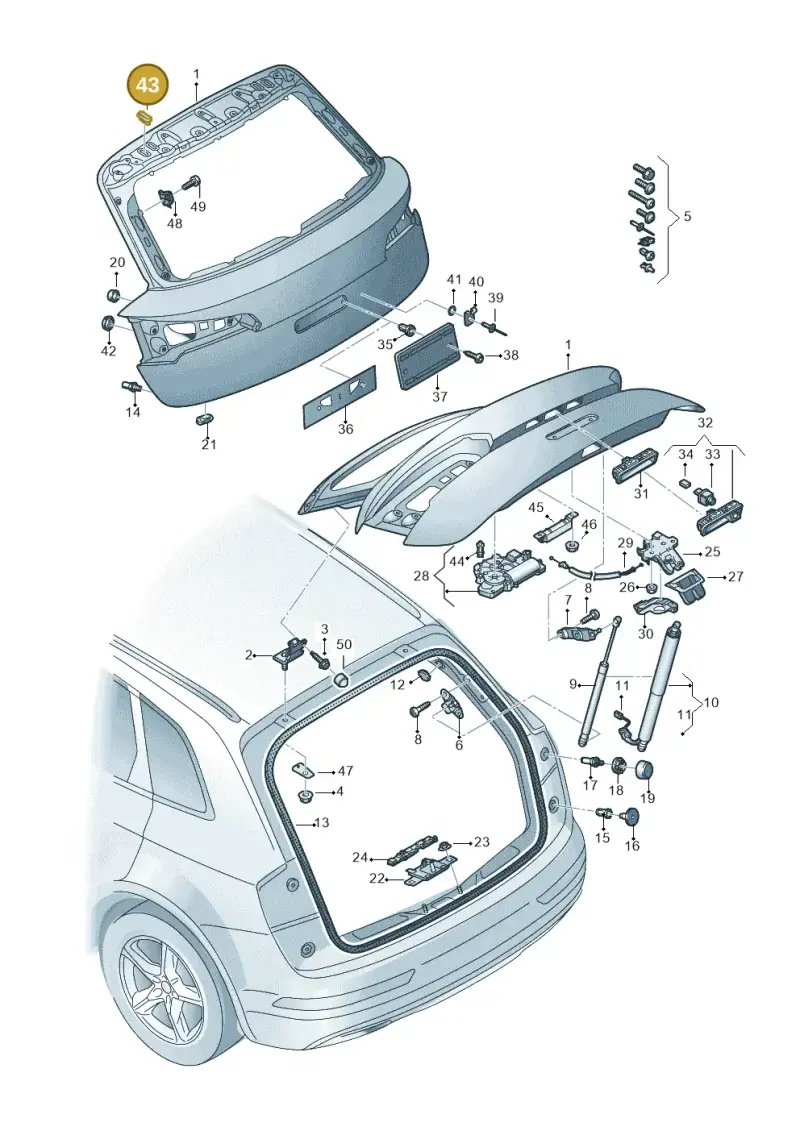 1K0803583B — Audi Q5 (2016-2025) diagram 896827000, position 43