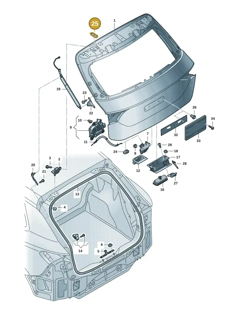 1K0803583B — Audi Q6 e-tron (2023-2025) diagram f5s827000, position 25