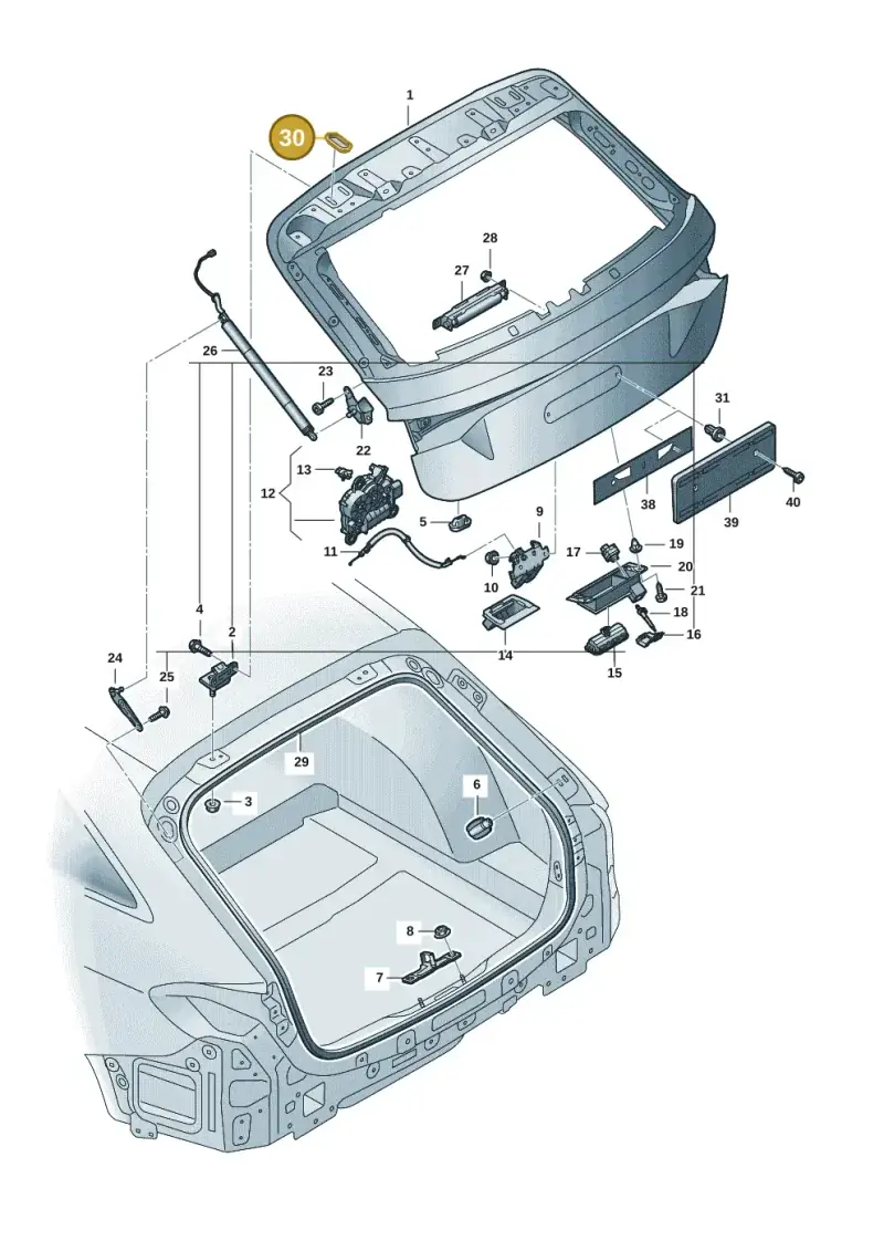 1K0803583B — Audi A5 Avant (2024-2025) diagram 8wk827000, position 30