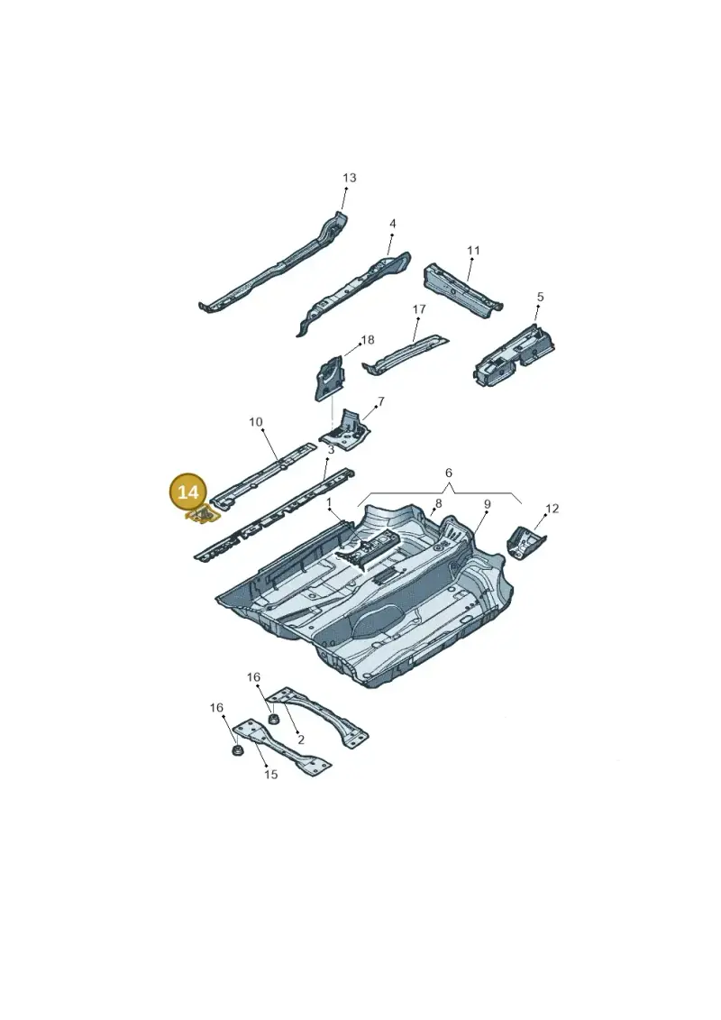 1K0804213 — Volkswagen Jetta (2008-2011) diagram 449803100, position 14