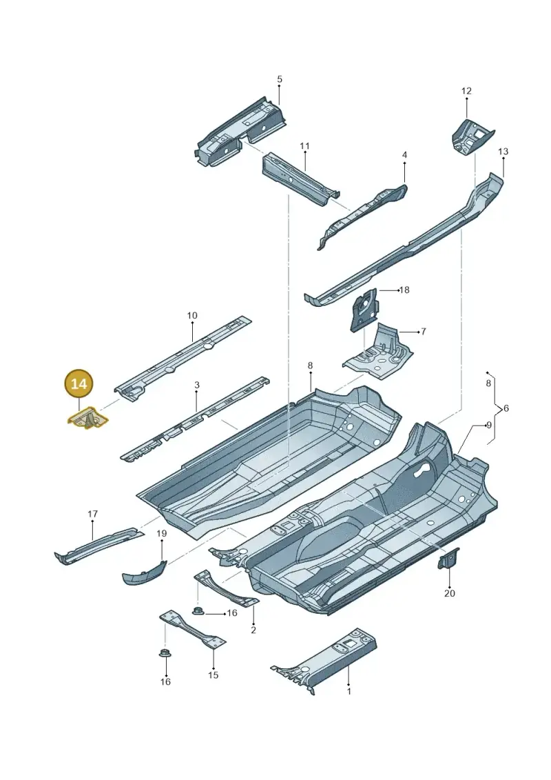 1K0804213 — Volkswagen Jetta variant (2009-2014) diagram 684803100, position 14
