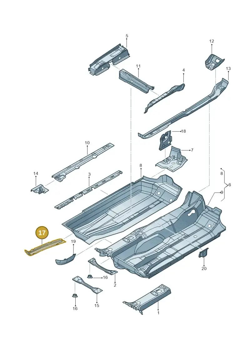 1K0804455 — Volkswagen Jetta variant (2009-2014) diagram 684803100, position 17