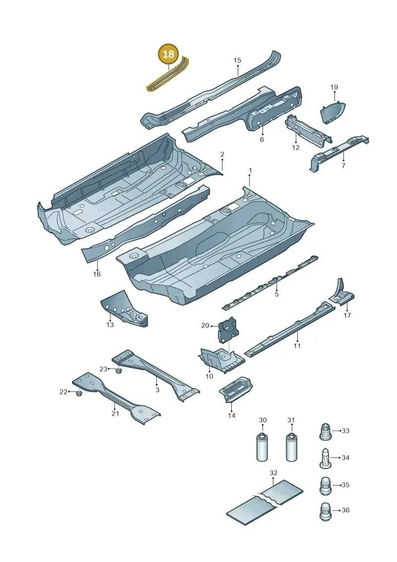 1K0804456 — Volkswagen Scirocco 2.0 (2014-2017) diagram 786803100, position 18