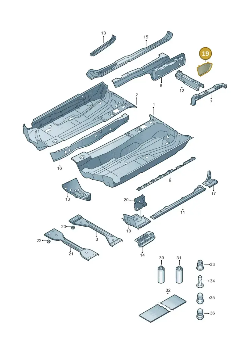 1K0804489A — Volkswagen Scirocco 2.0 (2014-2017) diagram 786803100, position 19