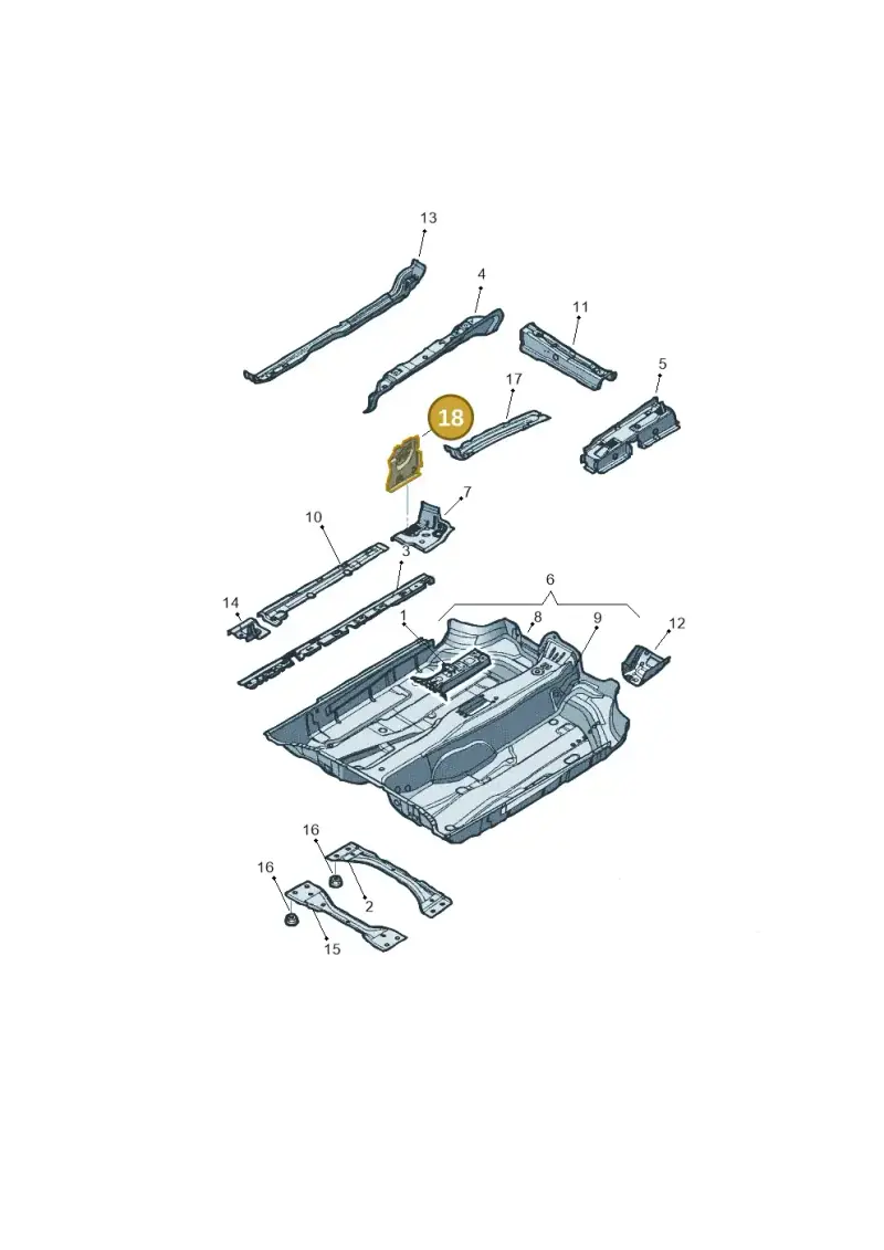 1K0804797A — Volkswagen Jetta (2008-2011) diagram 449803100, position 18