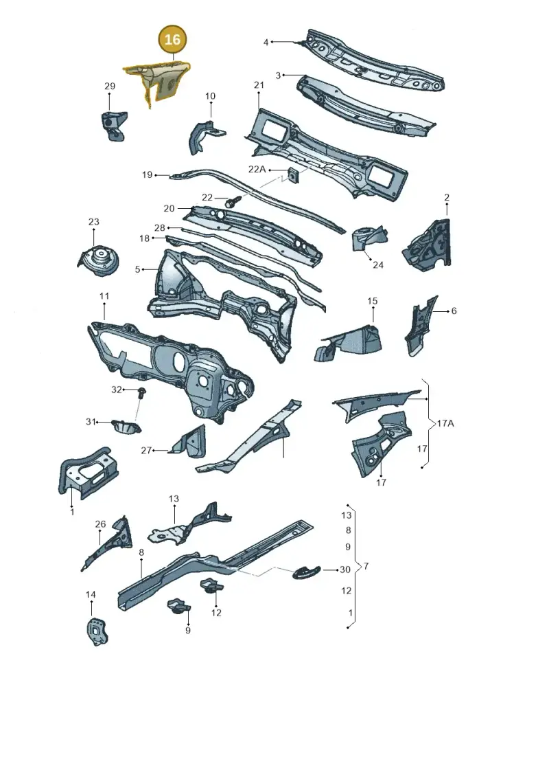 1K0805088A — Volkswagen Jetta (2008-2011) diagram 449803000, position 16