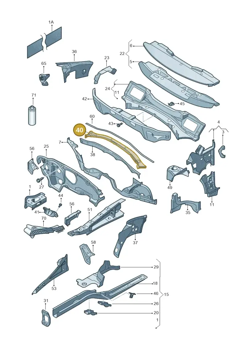 1K0805364 — Volkswagen Golf Plus (2011-2014) diagram 459803000, position 40