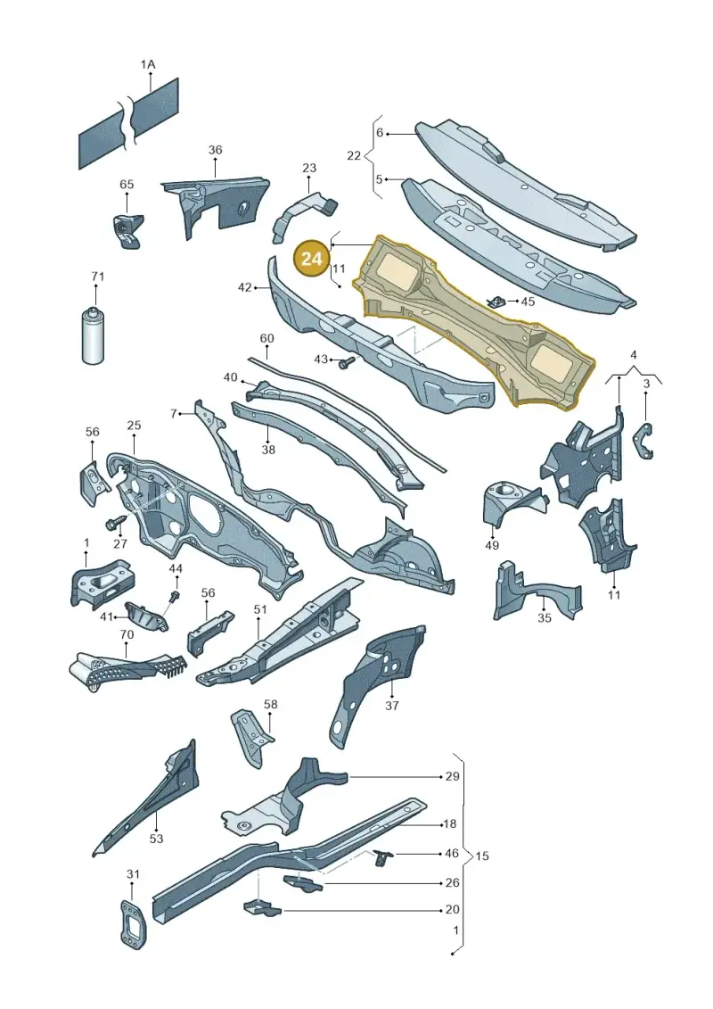 1K0805422C — Volkswagen Golf Plus (2011-2014) diagram 459803000, position 24