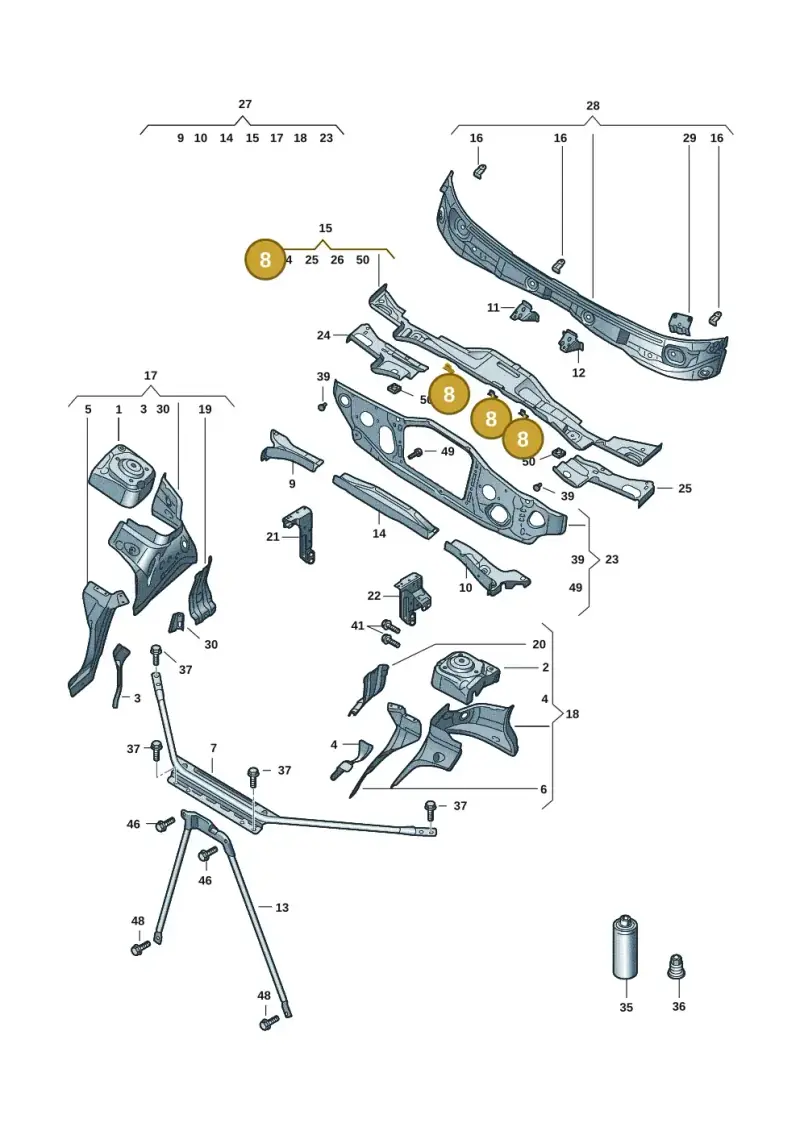 1K0805517B — Volkswagen ID.7 Limousine Pro (2023-) diagram 14b805200, position 8