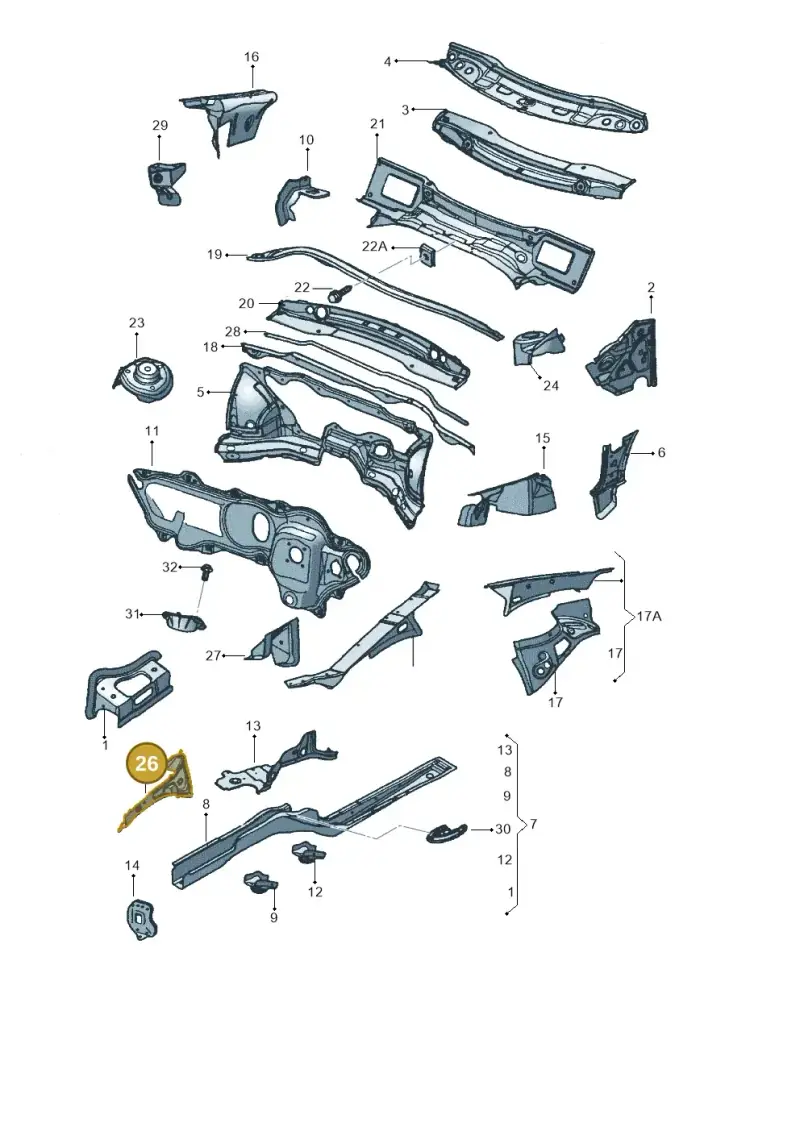 1K0810136C — Volkswagen Jetta (2008-2011) diagram 449803000, position 26