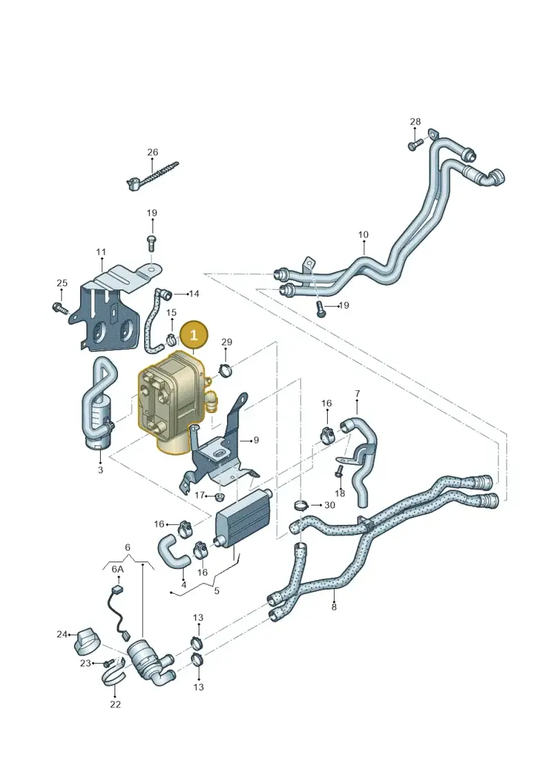 1K0815007BR — Volkswagen Tiguan 4Motion (2011-2018) diagram 634819700, position 1