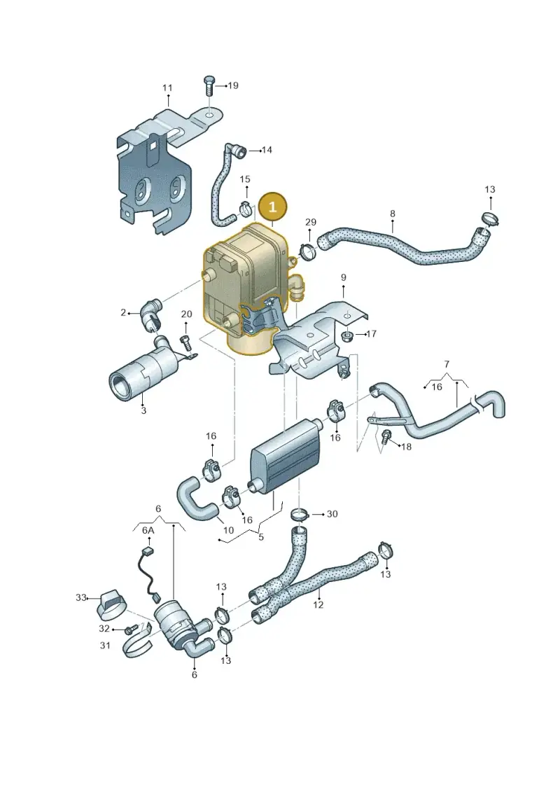 1K0815071AH — Volkswagen Caddy Maxi Kombi (2010-2015) diagram 690819700, position 1