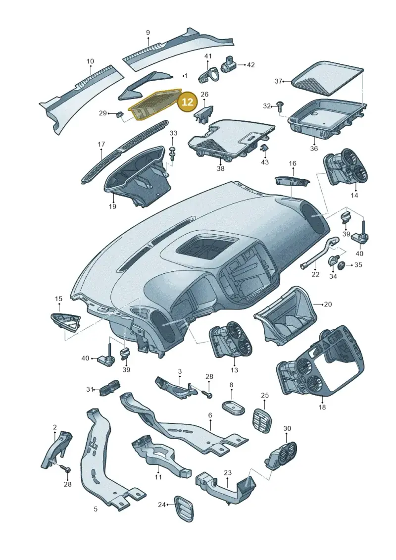 1K0815479B — Volkswagen Golf Plus (2011-2014) diagram 459819300, position 12