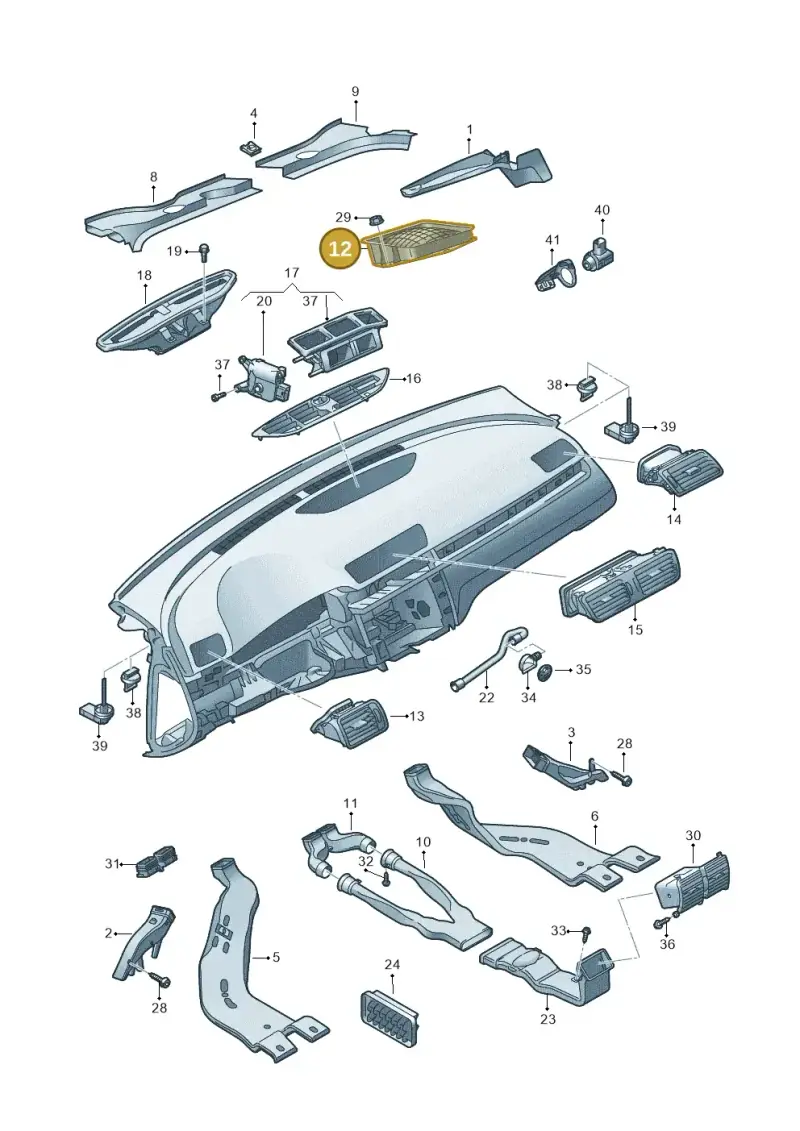 1K0815479B — Volkswagen Passat CC (2011-2016) diagram 460819300, position 12