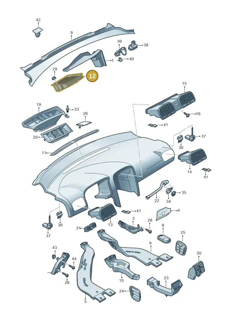 1K0815479B — Volkswagen Golf Cabriolet (2011-2016) diagram 649819300, position 12