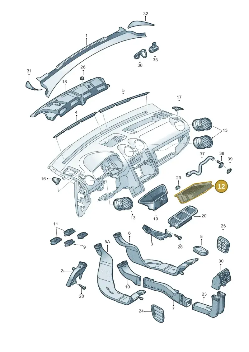 1K0815479B — Volkswagen Caddy Maxi Kombi (2010-2015) diagram 690819300, position 12