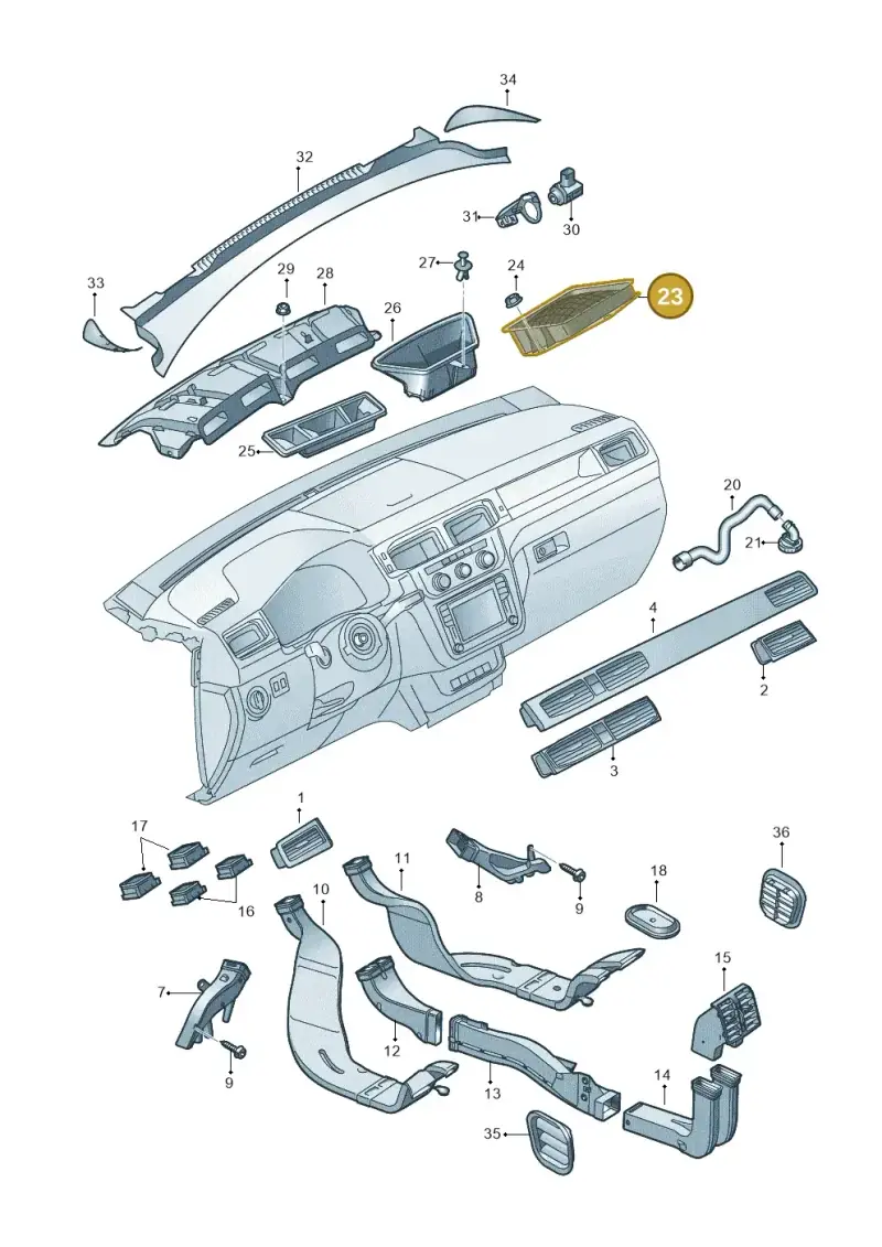 1K0815479B — Volkswagen Caddy kombi (2015-2020) diagram 866819300, position 23