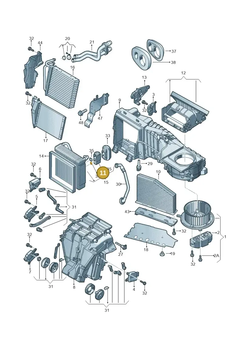 1K0816679 — Volkswagen Beetle (2016-2019) diagram 691820200, position 11